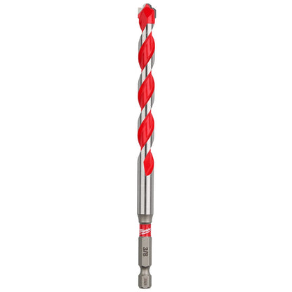Broca de carburo para mampostería Milwaukee Shockwave de 3/8"