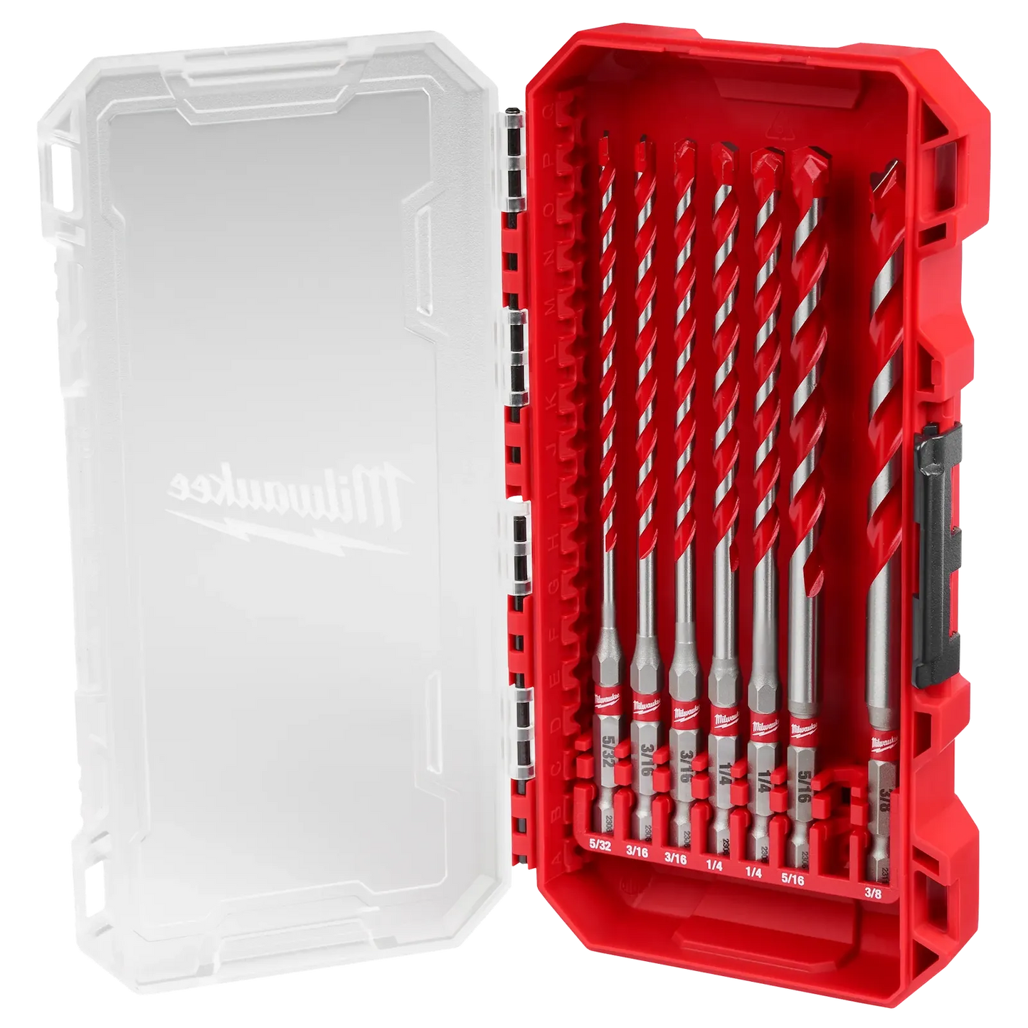 Kit de brocas de carburo para mampostería Milwaukee Shockwave con 7 brocas
