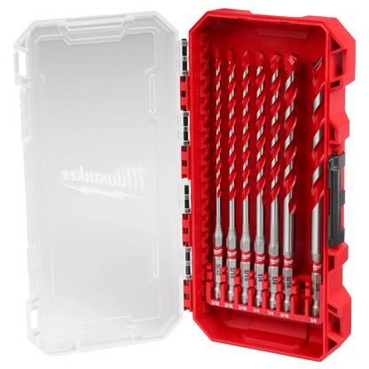 Kit de brocas de carburo para mampostería Milwaukee Shockwave con 7 brocas