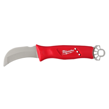 Cuchillo curvo Milwaukee con punta roma con anillo 3 en 1