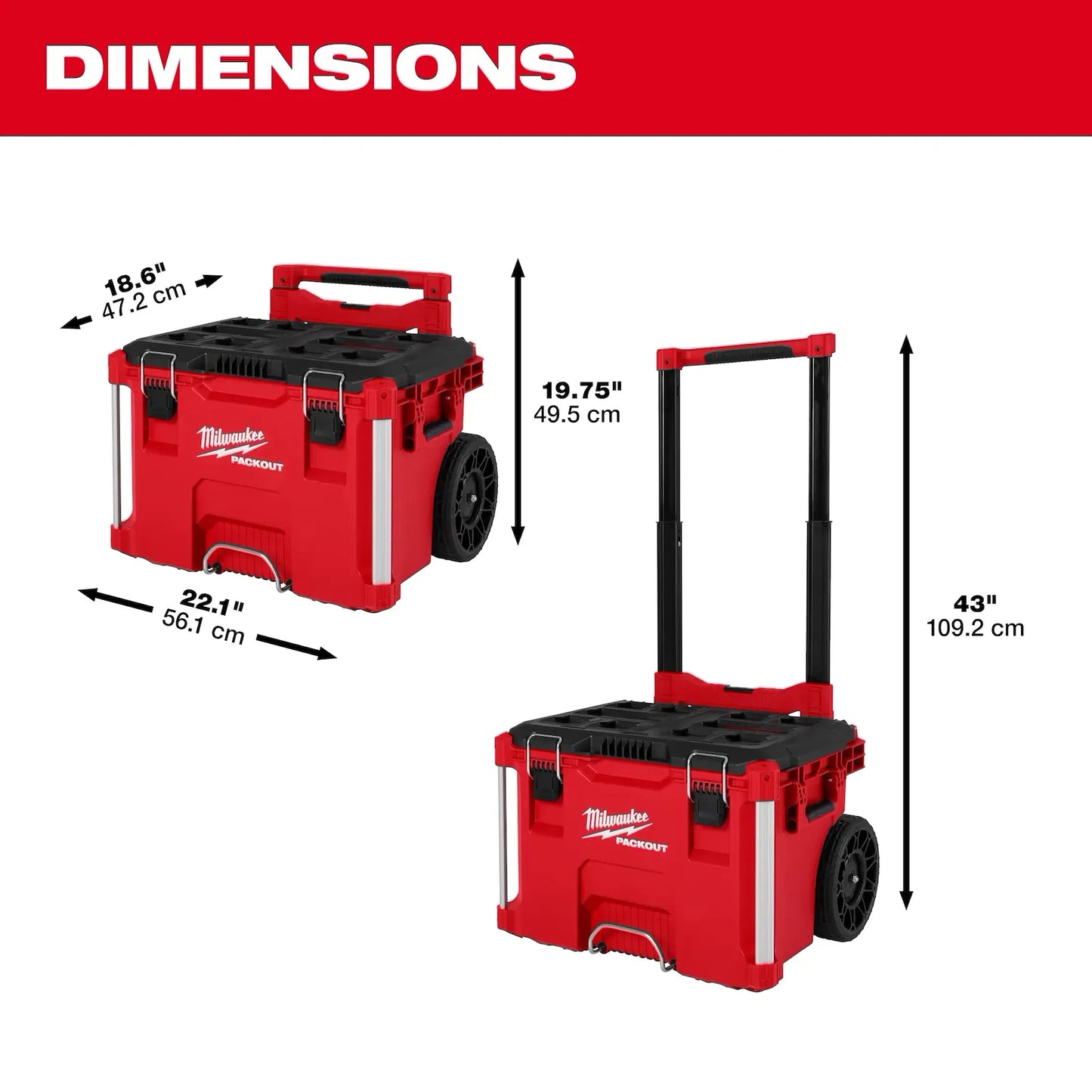 Caja de herramientas con ruedas Milwaukee Packout