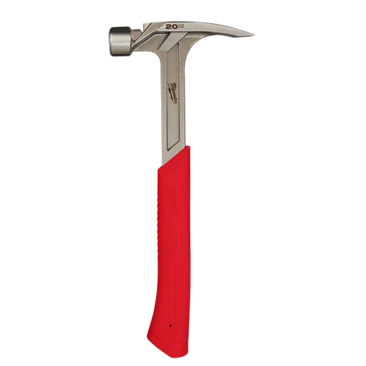Martillo de garra con cara lisa Milwaukee de 20 oz