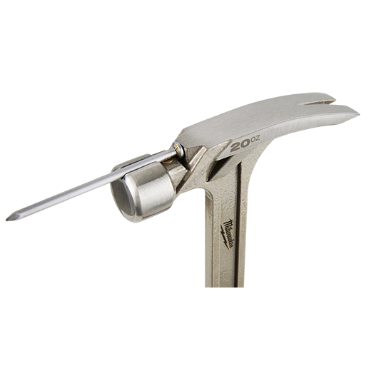 Martillo de garra con cara lisa Milwaukee de 20 oz