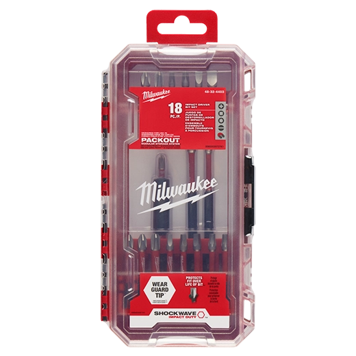 Juego de puntas Milwaukee Shockwave de 18 piezas