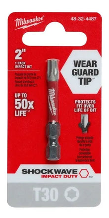 Punta Torx T30 Milwaukee Shockwave de 2"