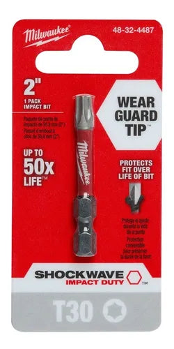 Punta Torx T30 Milwaukee Shockwave de 2"