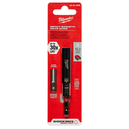 Guía magnética para destornillador de impacto Milwaukee Shockwave de 3"