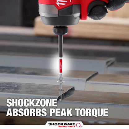 Punta cuadrada #2 Milwaukee Shockwave de 6"