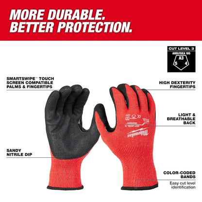 Guantes de nitrilo anti corte nivel 3 Milwaukee
