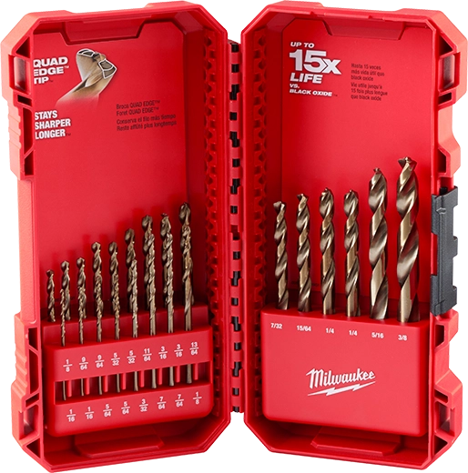 Juego de brocas multimateriales de cobalto Milwaukee de 23 piezas