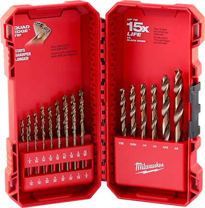 Juego de brocas multimateriales de cobalto Milwaukee de 23 piezas