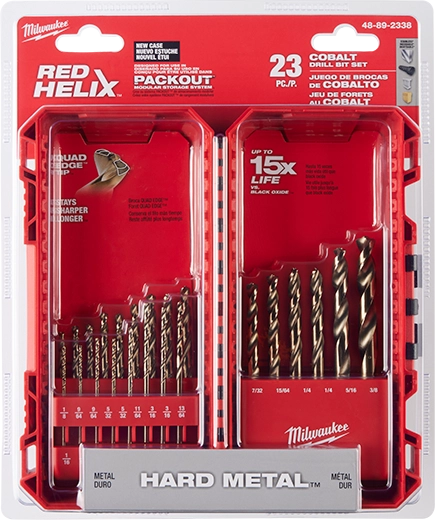 Juego de brocas multimateriales de cobalto Milwaukee de 23 piezas