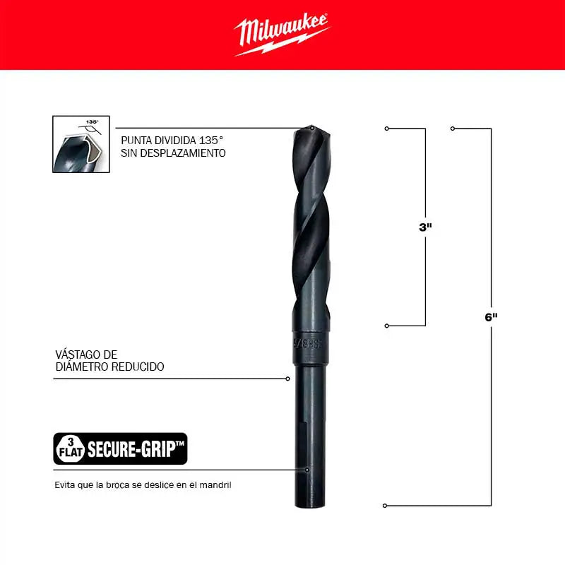 Broca multimateriales Milwaukee Thunderbolt de 5/8"