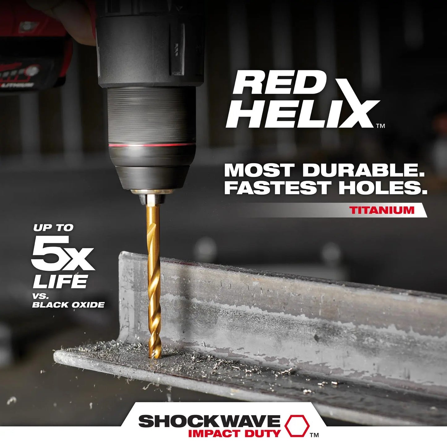 Broca de titanio multimateriales Milwaukee Shockwave de 11/32"