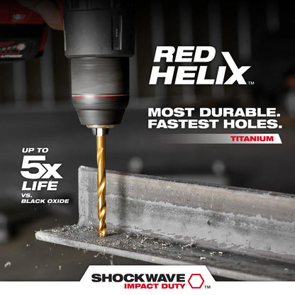 Broca de titanio multimateriales Milwaukee Shockwave de 11/32"