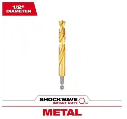 Broca de titanio multimateriales Milwaukee Shockwave de 1/2"