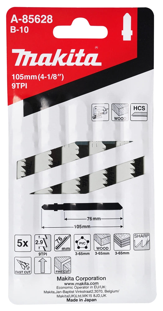 Hojas sierras para caladora Makita B-10 9TPI