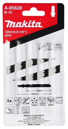 Hojas sierras para caladora Makita B-10 9TPI