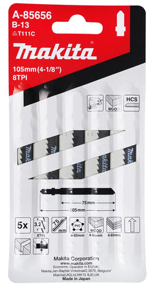 Hojas sierra para caladora Makita B-13 8TPI