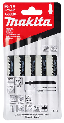 Hojas sierra para caladora Makita B-16 6TPI 5 piezas