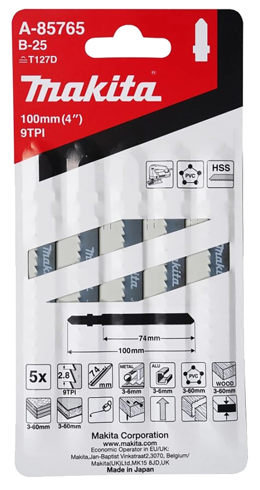 Hojas sierra para caladora Makita B-25 9TPI con 5 piezas