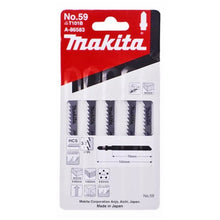 Hojas sierra para caladora Makita para madera y plástico 8TPI 75mm 5 piezas
