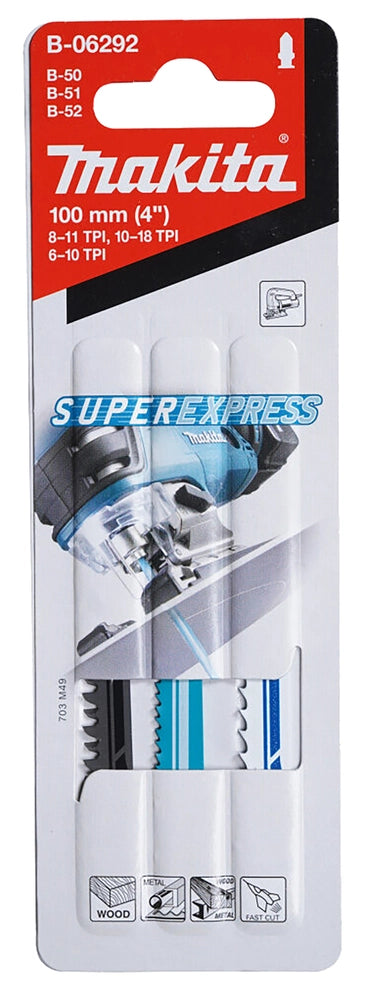Juego se hojas sierra progresivas para caladora Makita B-06292