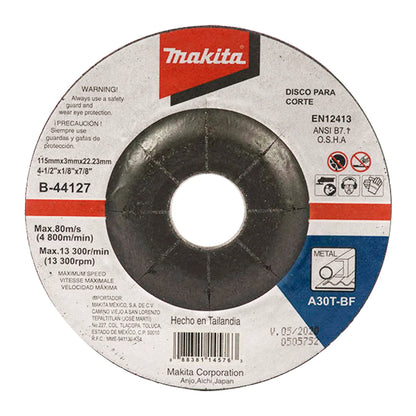 Disco de corte para metal Makita de 4 1/2"