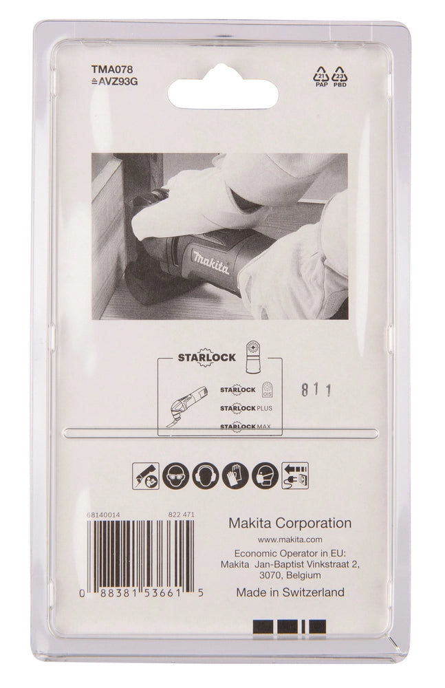 Plato de lija velcro Makita Starlock 93 mm