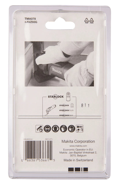 Plato de lija velcro Makita Starlock 93 mm