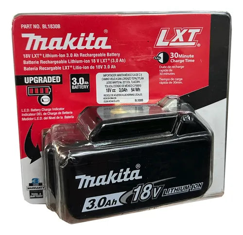 Batería Makita LXT Litio‑Ion de 18V 3.0Ah