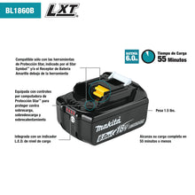 Batería Makita LXT 18V 6.0Ah con indicador de carga