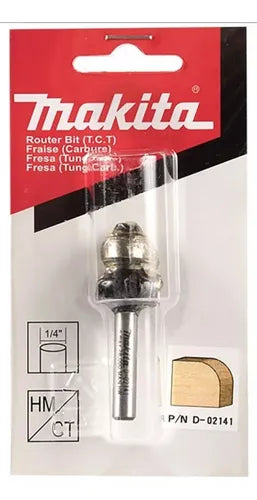Fresa redondeadora para router Makita de 1/4"