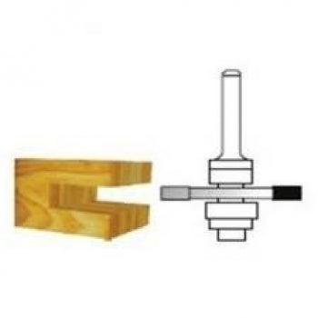 Fresa ranuradora de 1/4" Makita de 3 filos y balero