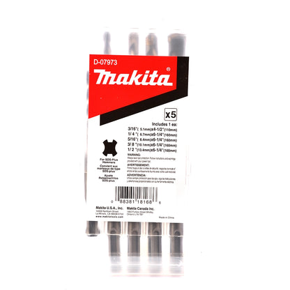 Set de brocas SDS PLUS para concreto Makita 5 piezas