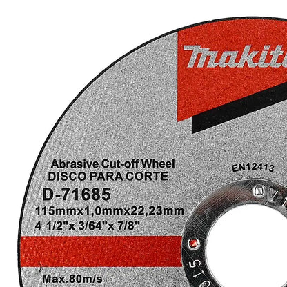 Disco de corte para acero Inoxidable Makita de 4 1/2"