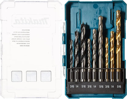 Juego Makita de 9 brocas para diversos materiales