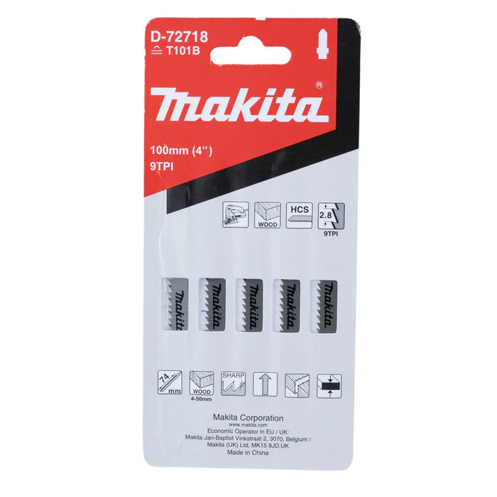 Hojas sierra para caladora Makita HCS 9TPI de 100mm