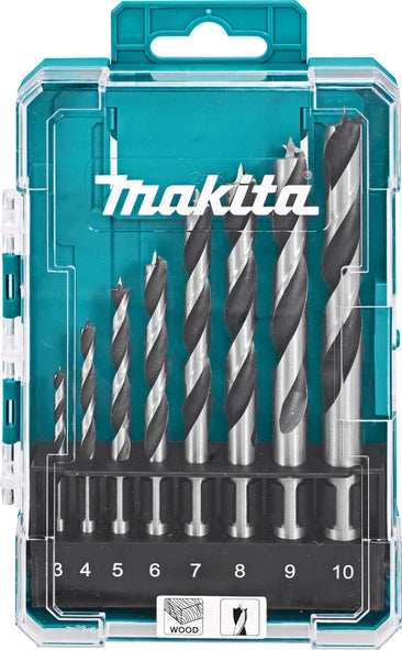 Juego de 8 brocas Makita para madera de 3mm a 10mm