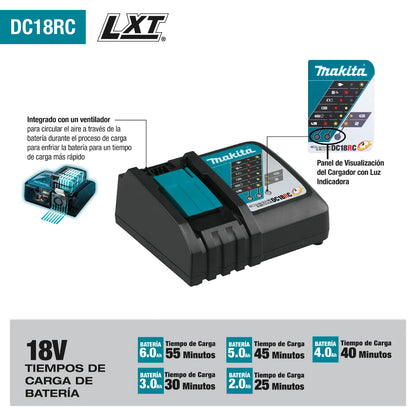 Cargador rápido Makita LXT Li-ion 18V