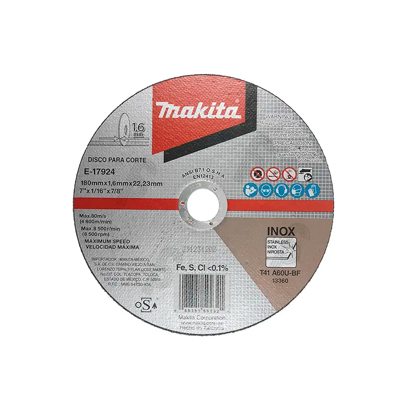 Disco para corte de metal Makita de 7"