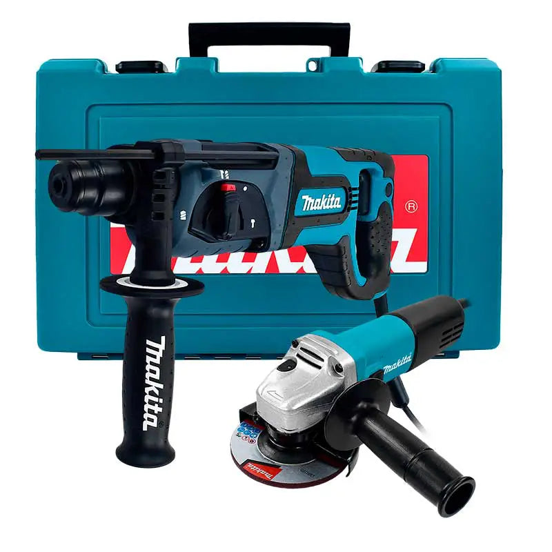 Kit de Martillo SDS PLUS HR2475 y Miniesmeril 9557HN de 4-1/2" MAKITA