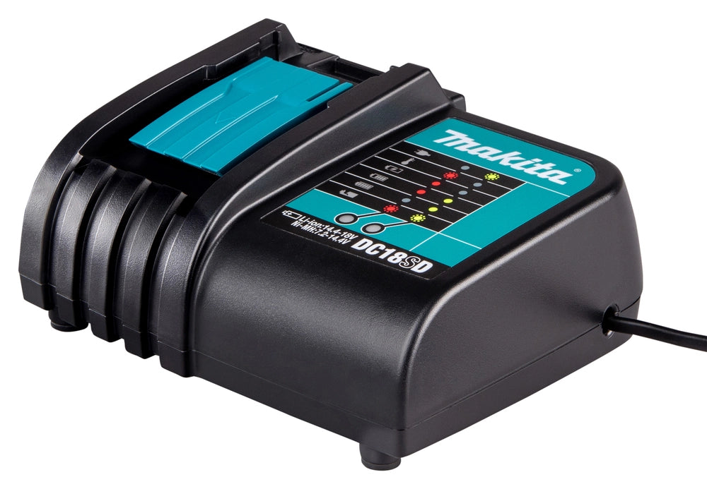 Kit Makita 18V LXT de Taladro percutor DHP453 y Atornillador de impacto DTD156 con baterías, cargador y maletín