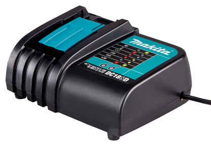 Kit Makita 18V LXT de Taladro percutor DHP453 y Atornillador de impacto DTD156 con baterías, cargador y maletín