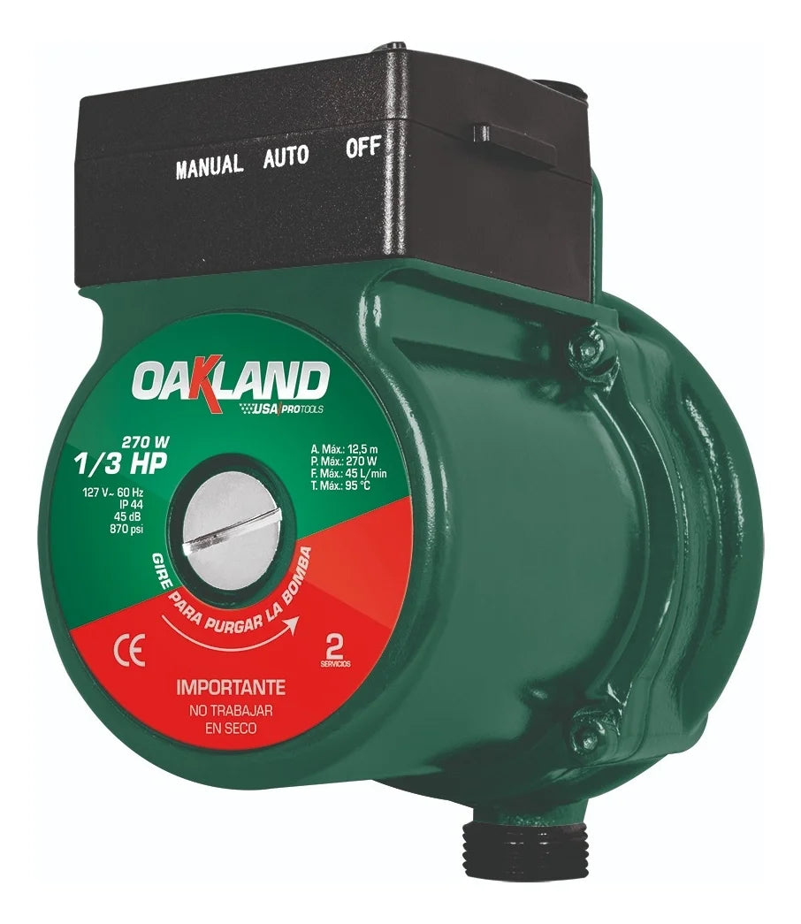 Bomba presurizadora Oakland PA-4560 1/3hp 270w 127v