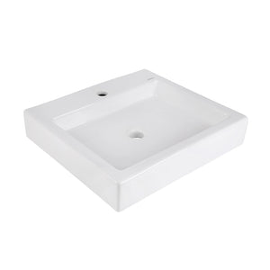 Lavabo Kub blanco de sobreponer para monomando corto Urrea