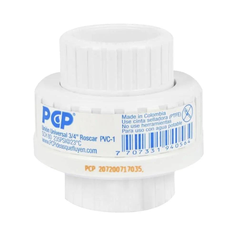 Tuerca unión universal PCP de pvc de roscar