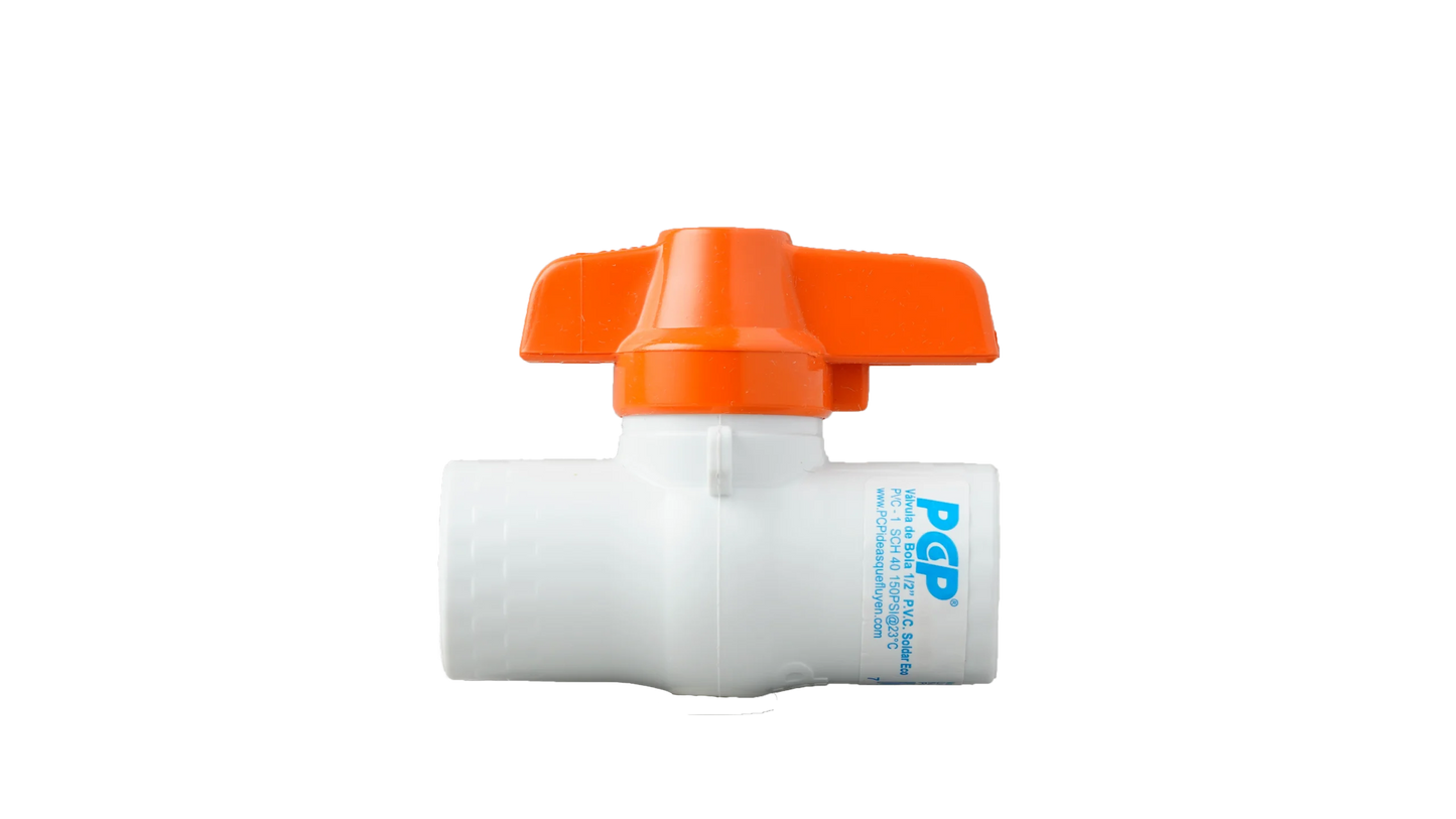 Válvula PCP de cementar de bola compacta en pvc de 1-1/4"
