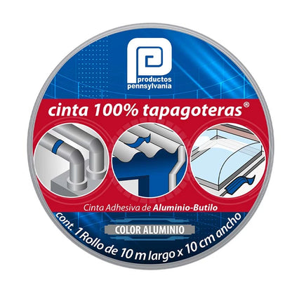 Cinta tapagoteras Pennsylvania aluminio de 5 cm x 3 m