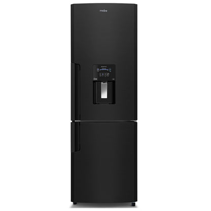 Refrigerador bottom freezer de 300L con despachador de agua Mabe negro